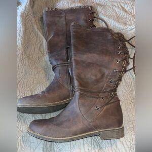 Just fab. Brown zip up boots. Size 8.5